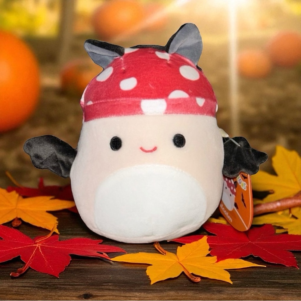 5-inch Halloween 2024 Squishmallows Plush Mushroom Malcolm Bat Costume